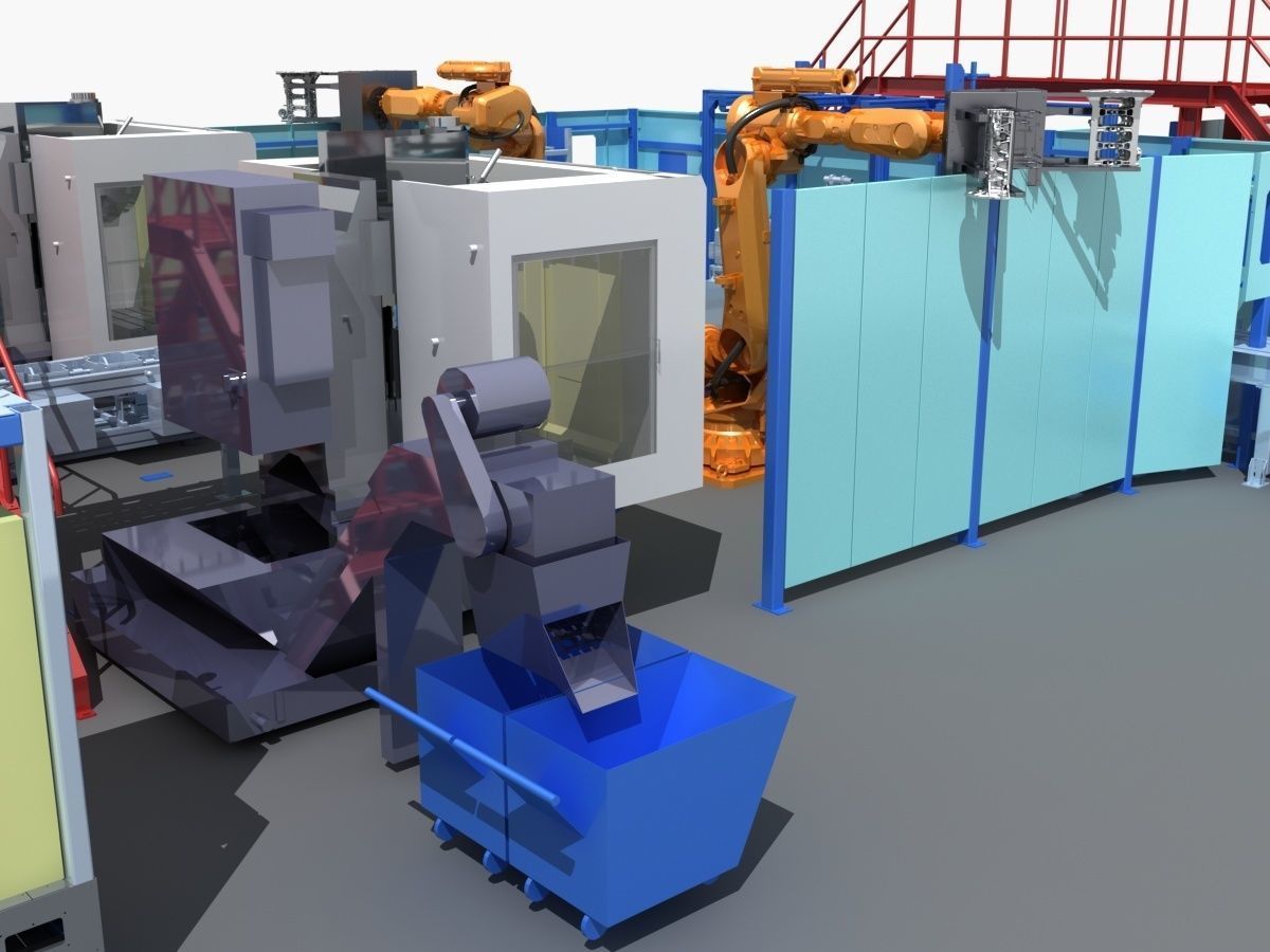 Industrial Equipment 27 - Automated Production Line for  3D model_6