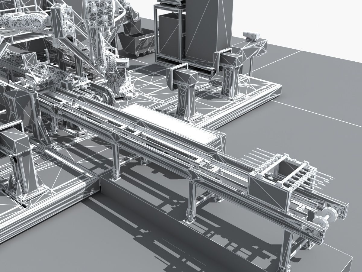 Industrial Equipment 27 - Automated Production Line for  3D model_19