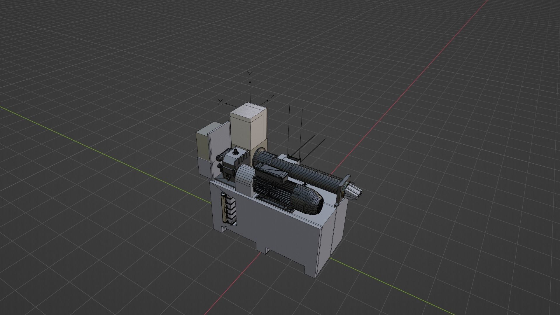 Molde Extruder Machine 3D model_3