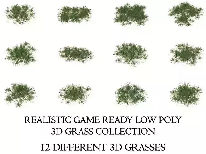 Realistic Game Ready Grass Collection