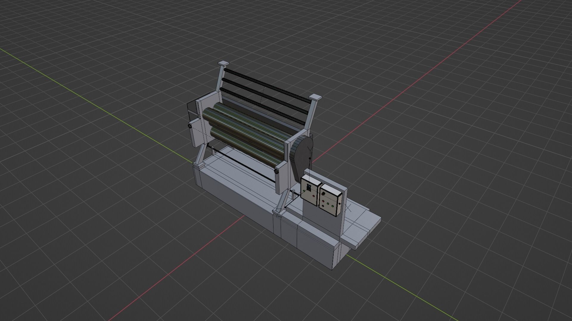 Fabric Laminating Roll 3D model_3