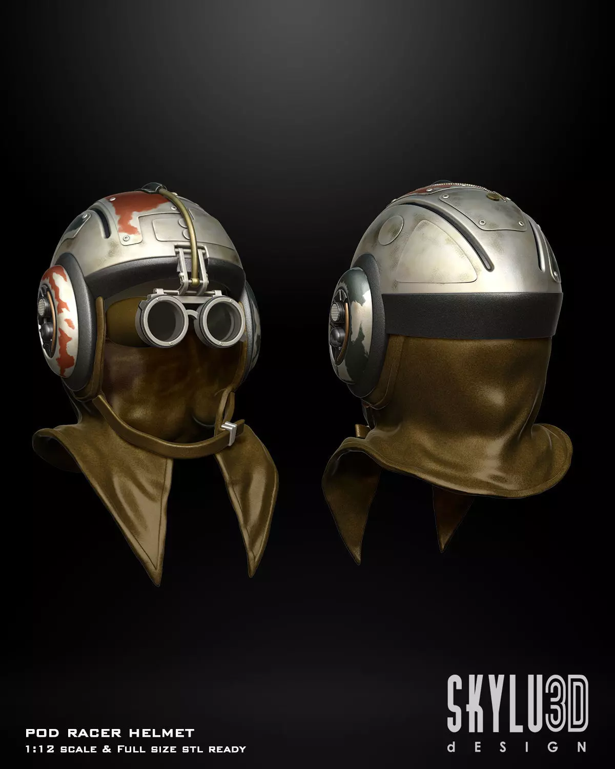 Anakin Pod Racer Helmet Bundle STL 3D print model_0