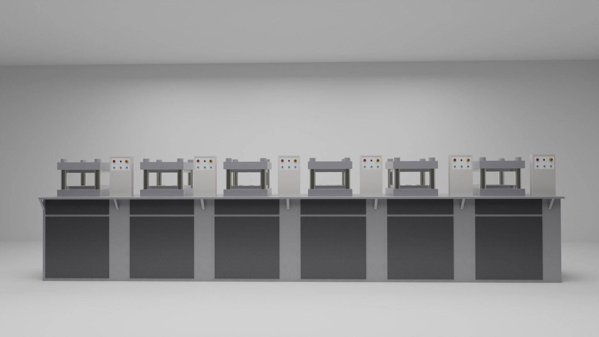 Hydraulic Rubber Sole Hot Press Machine 3D model_2