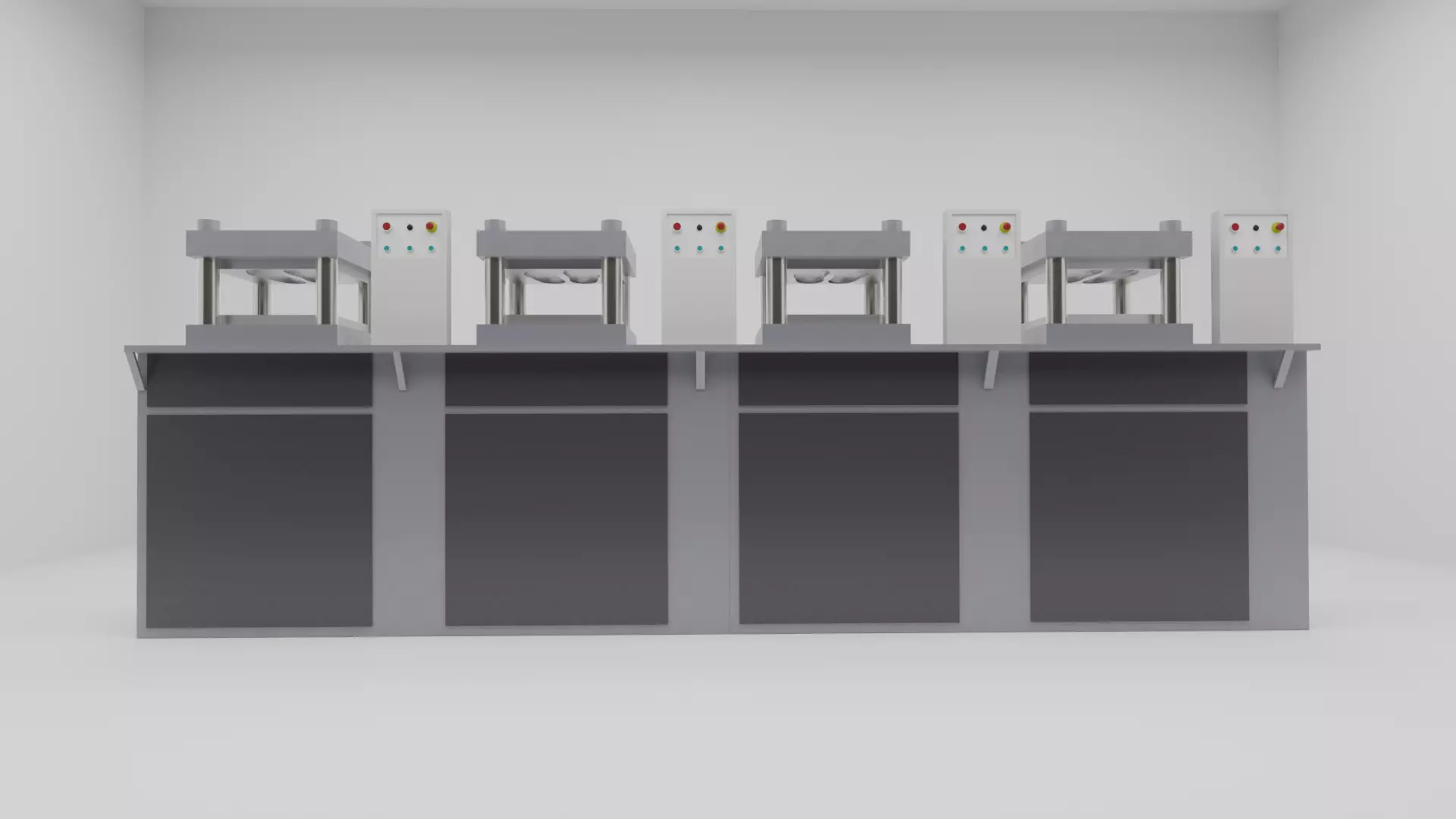 Hydraulic Rubber Sole Hot Press Machine 3D model_0