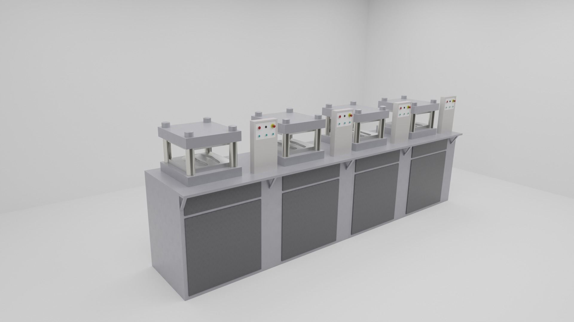 Hydraulic Rubber Sole Hot Press Machine 3D model_3