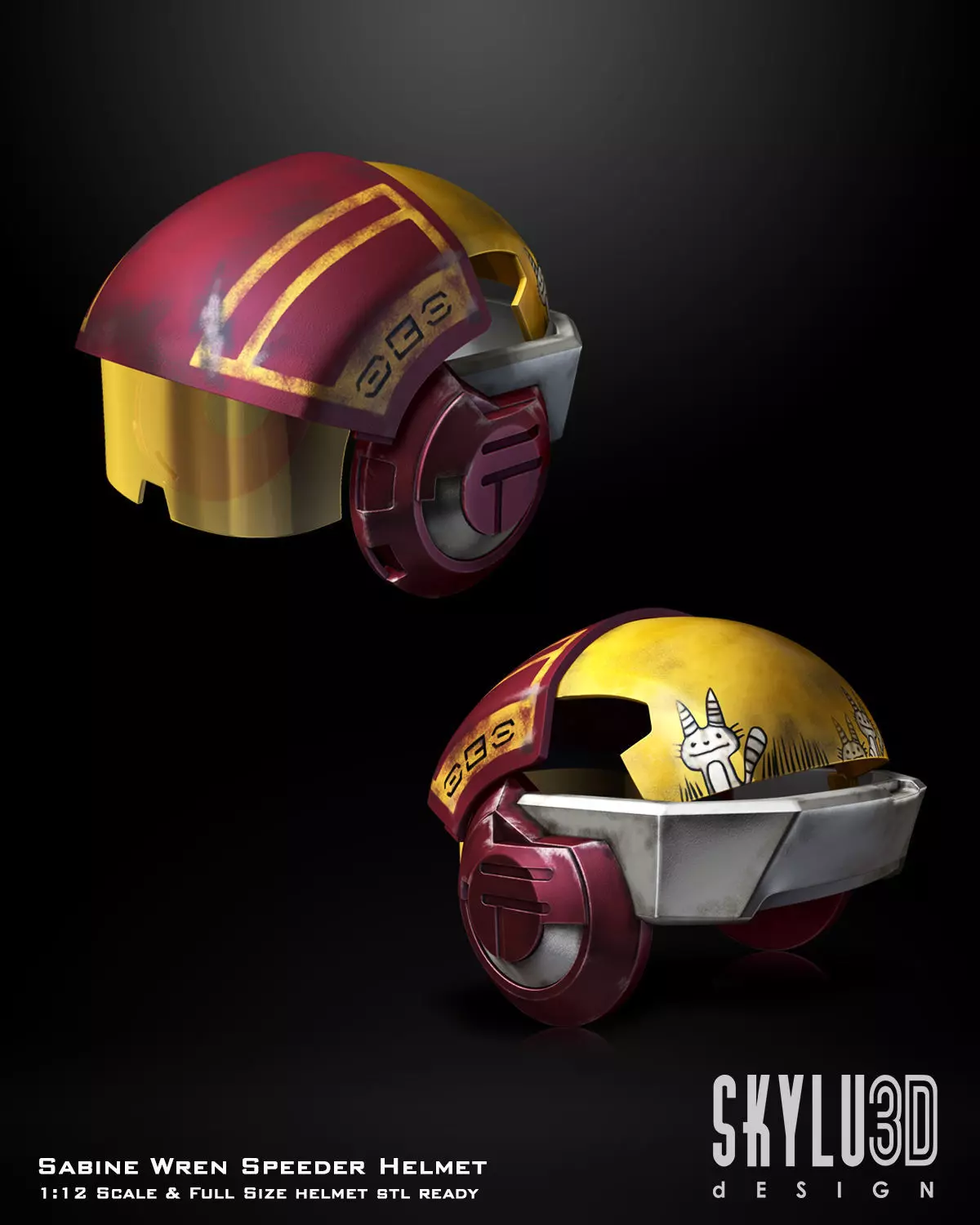 Sabine Wren Speeder Helmet Bundle 3D print model_0