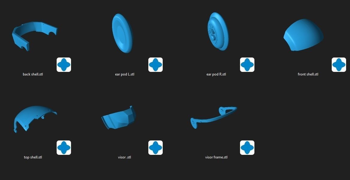 Sabine Wren Speeder Helmet Bundle 3D print model_1