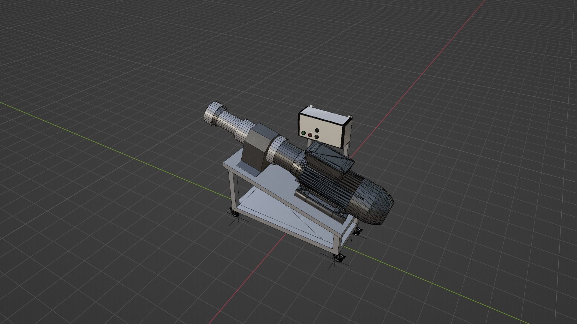 Color Extruder Machine 3D model_3