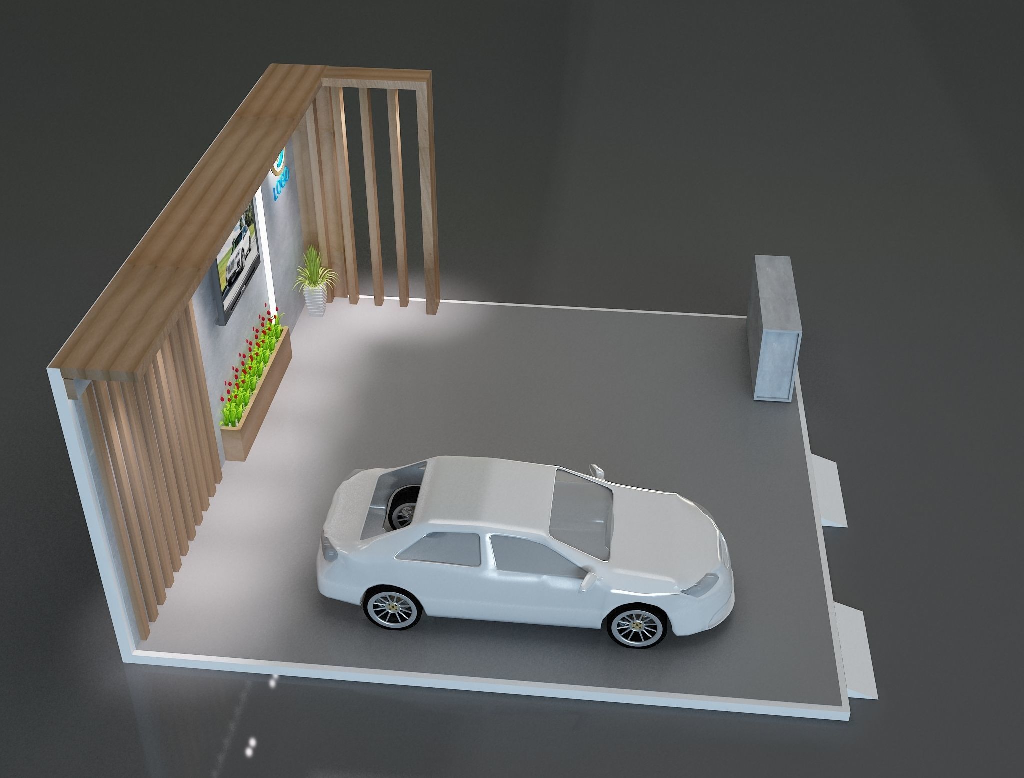 Booth Exhibition Stand a600 3D model_6