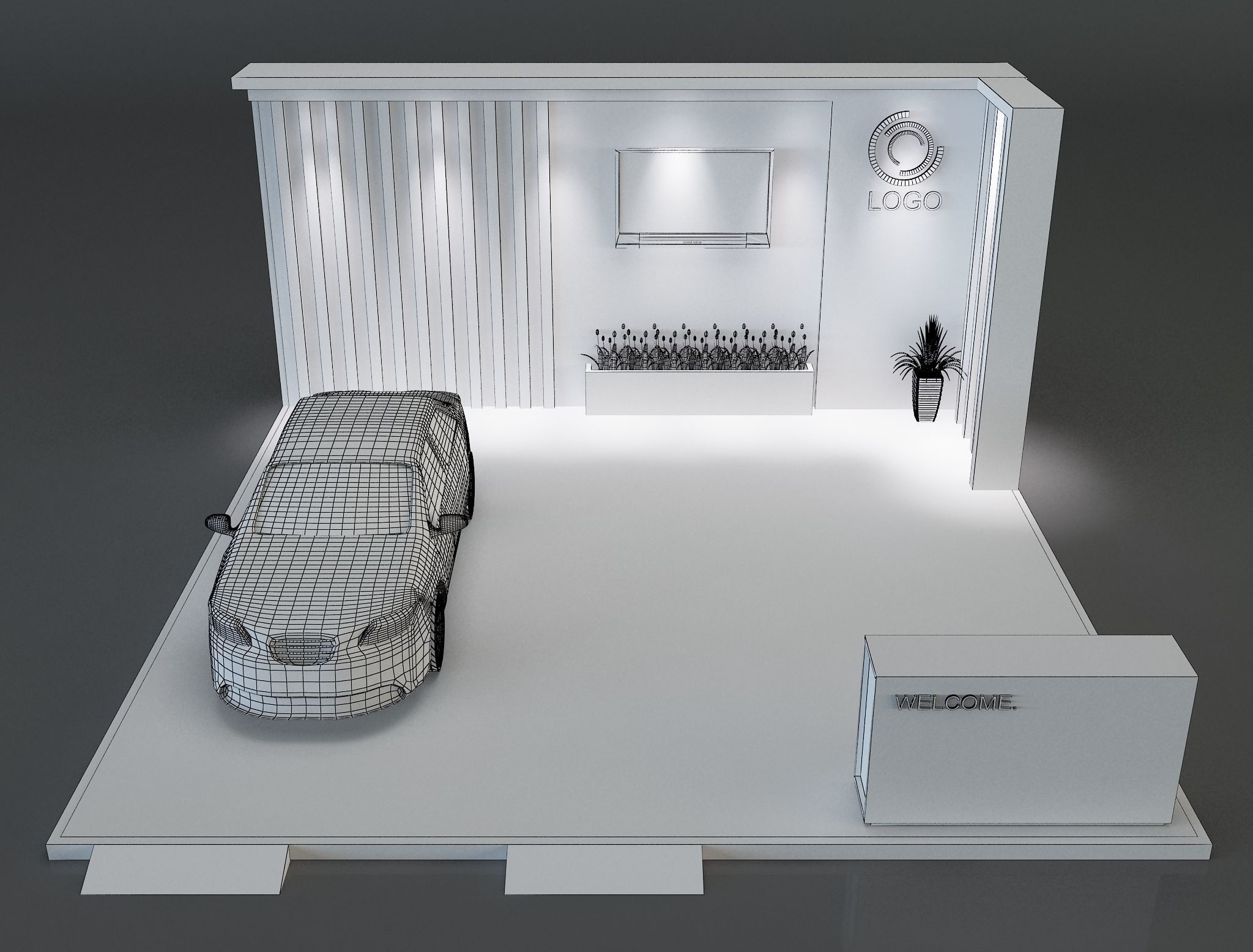 Booth Exhibition Stand a600 3D model_5