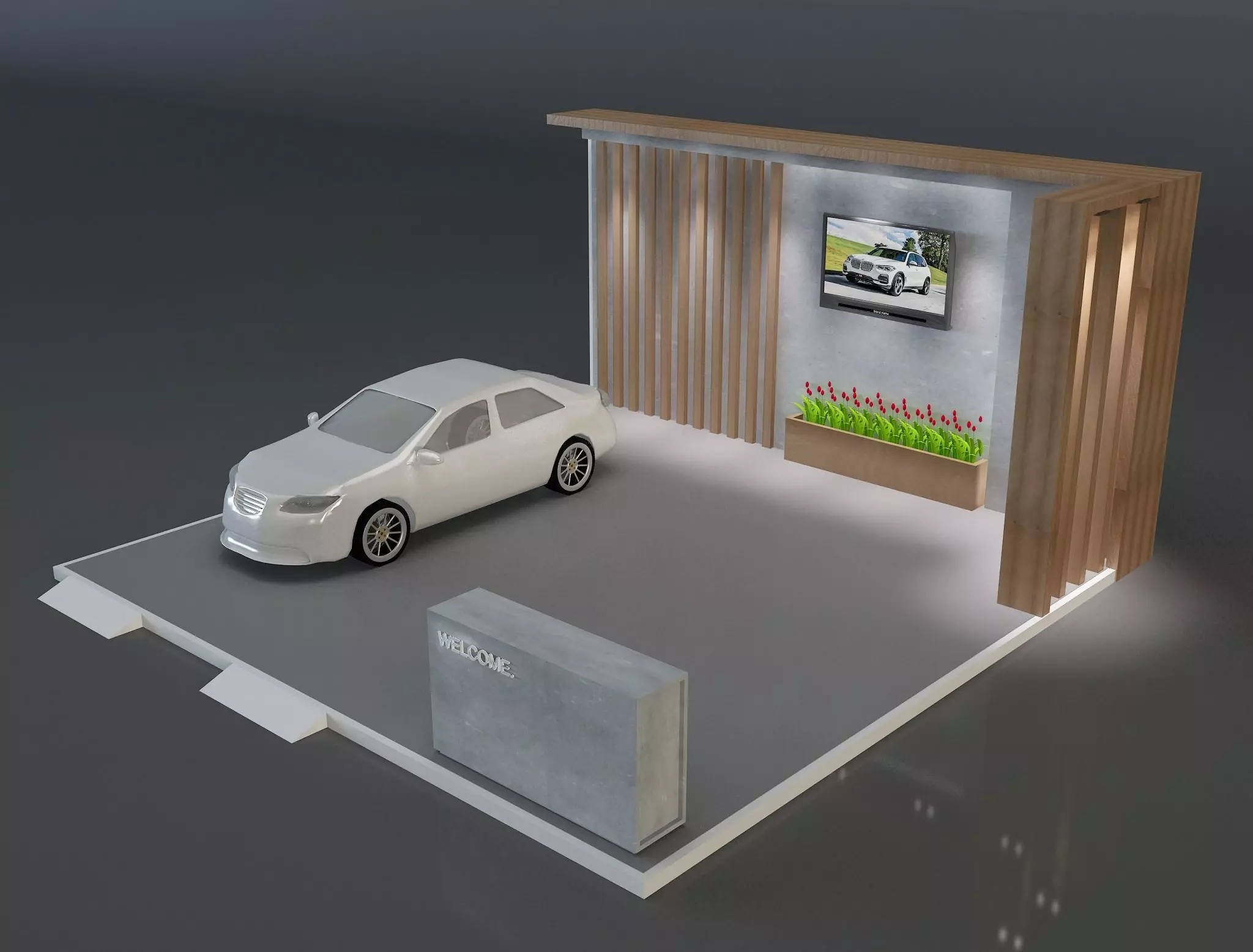 Booth Exhibition Stand a600 3D model_0