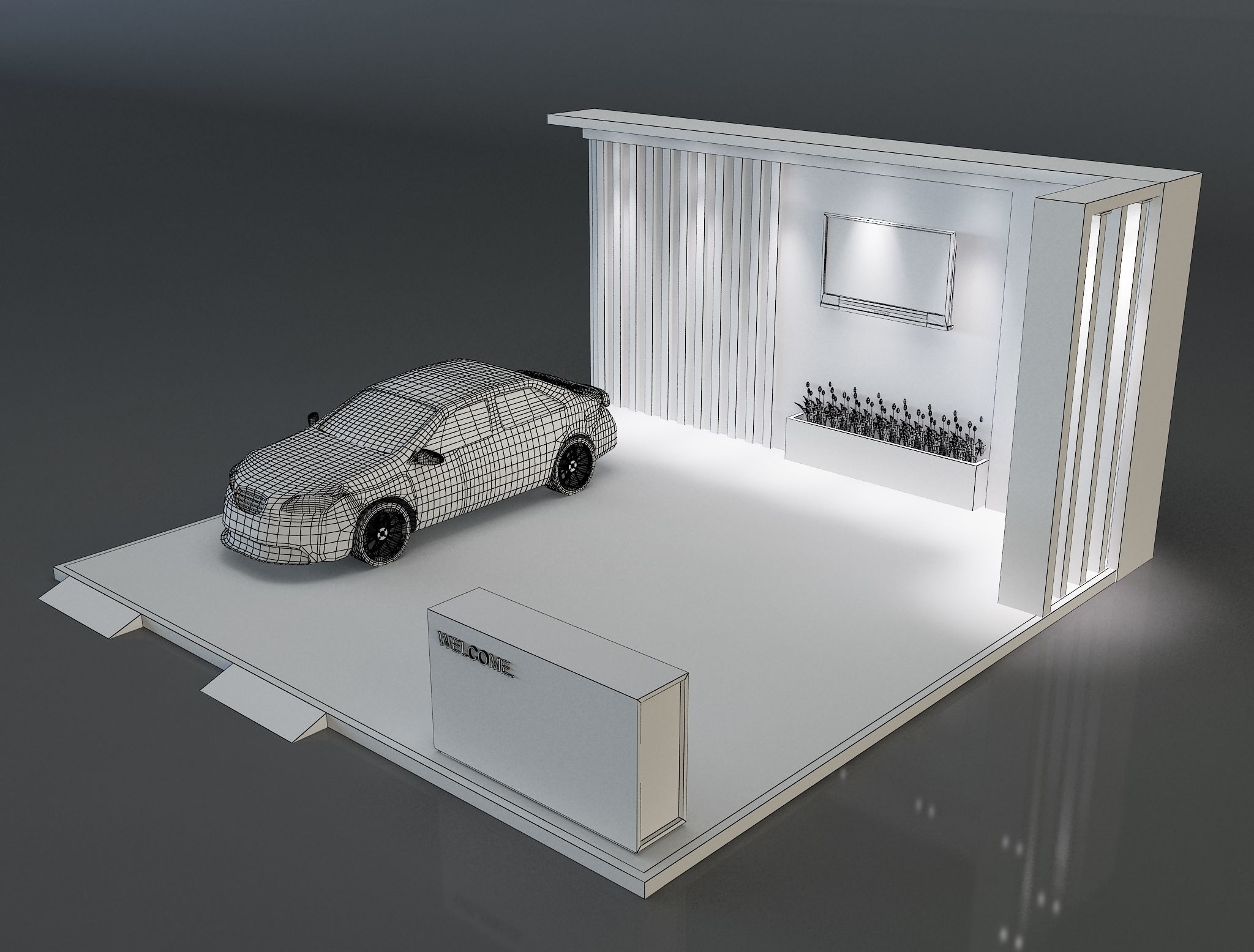Booth Exhibition Stand a600 3D model_1