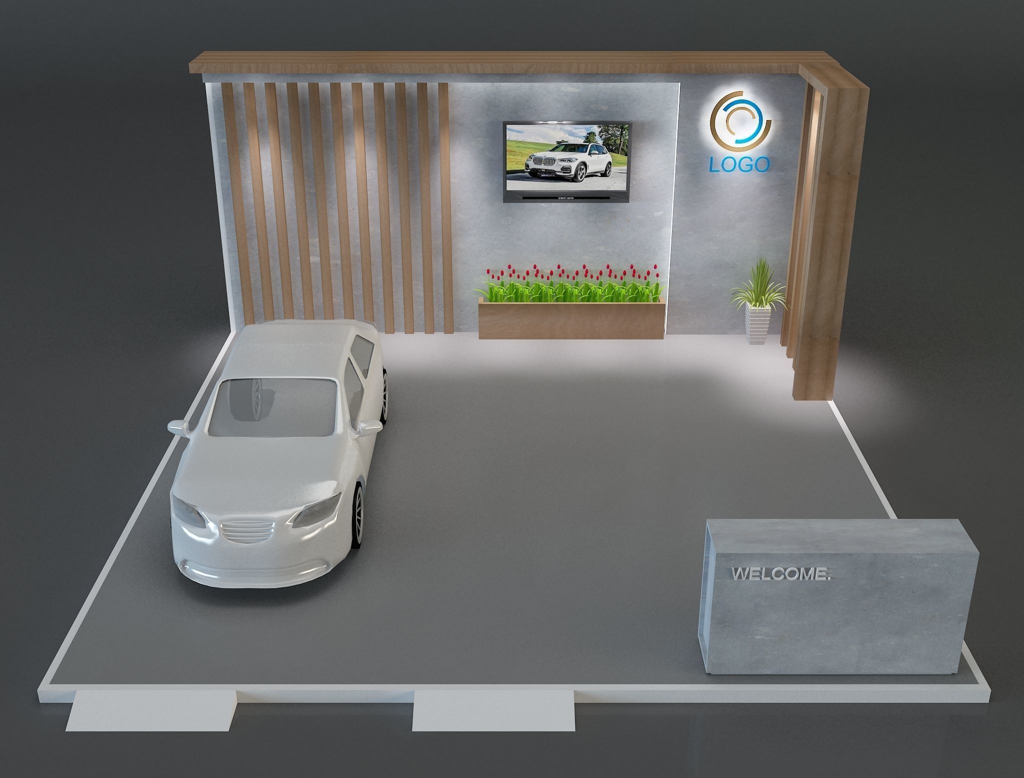 Booth Exhibition Stand a600 3D model_4