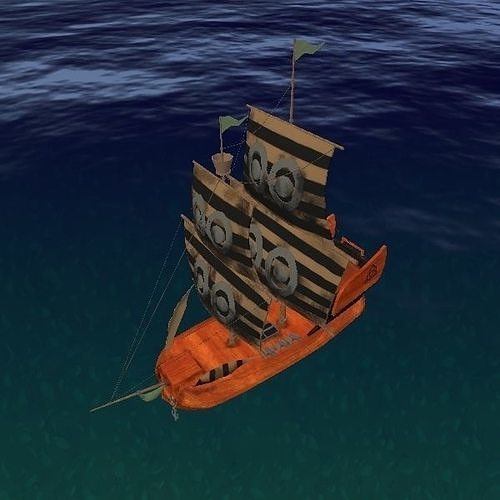 Pirate Ship 4 Low-poly 3D model