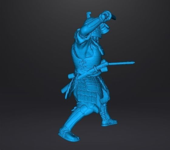 SAMURAI DUAL KATANA MINIATURE MODEL FOR FANTASY GAMES DND RPG 3D print model_10