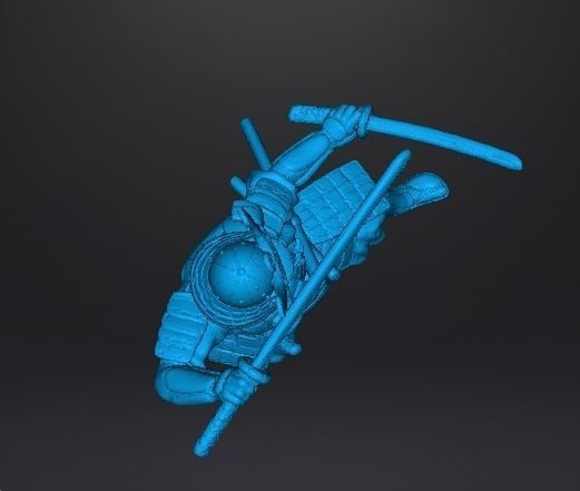 SAMURAI DUAL KATANA MINIATURE MODEL FOR FANTASY GAMES DND RPG 3D print model_11