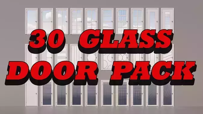 Glass Door Design 1-30 3D model