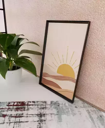 Sundown Serenity Boho Art Free low-poly 3D model