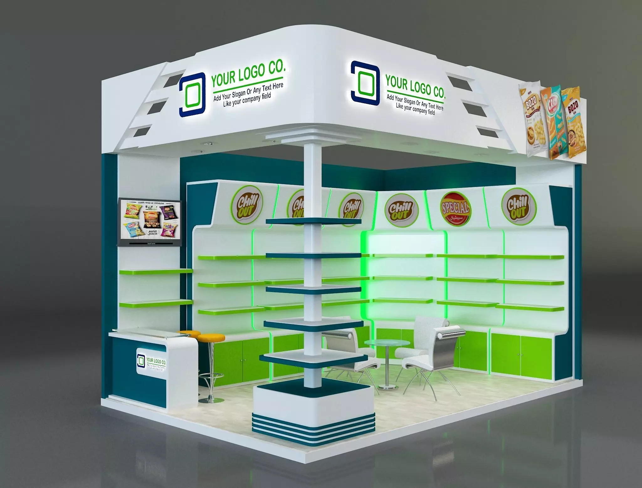 Booth Exhibition Stand a622a 3D model
