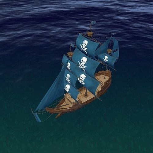 Pirate Ship 6 Low-poly 3D model