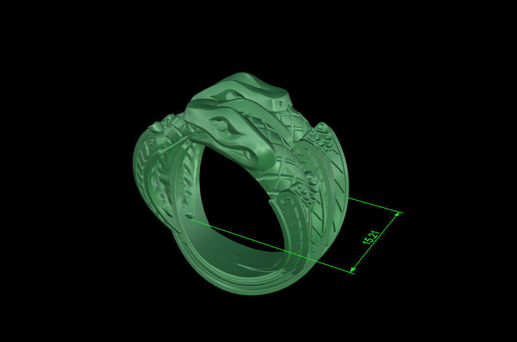 Ring snake serpent scales 3D 3D print model_2