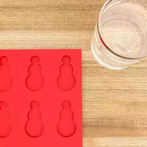 3D printable Ice cube mold Snowman 3D print model