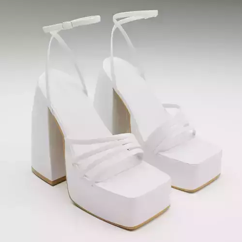 Heels prettylittlething white