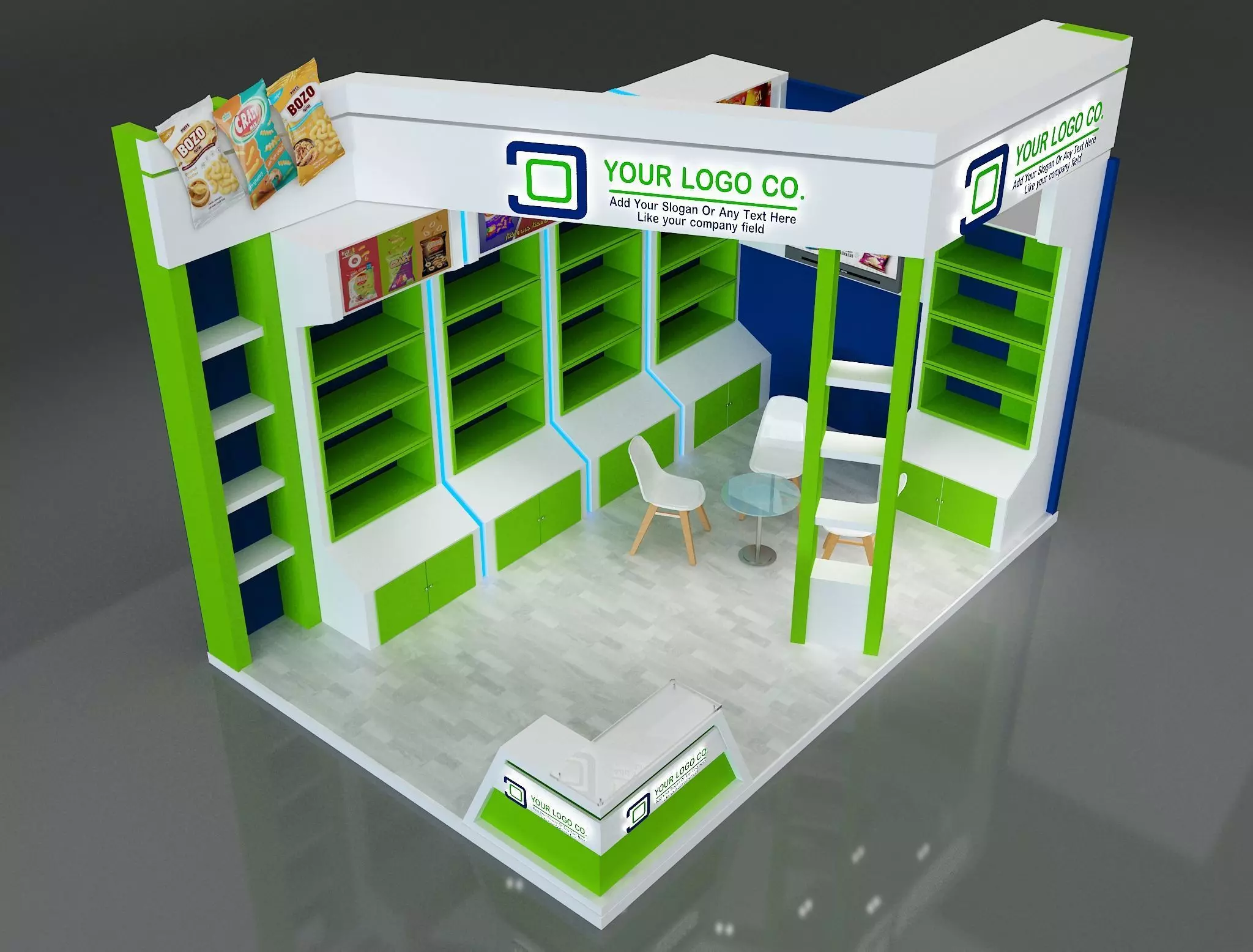 Booth Exhibition Stand a622b 3D model_0