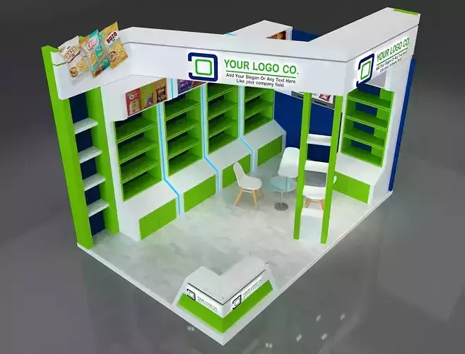 Booth Exhibition Stand a622b 3D model