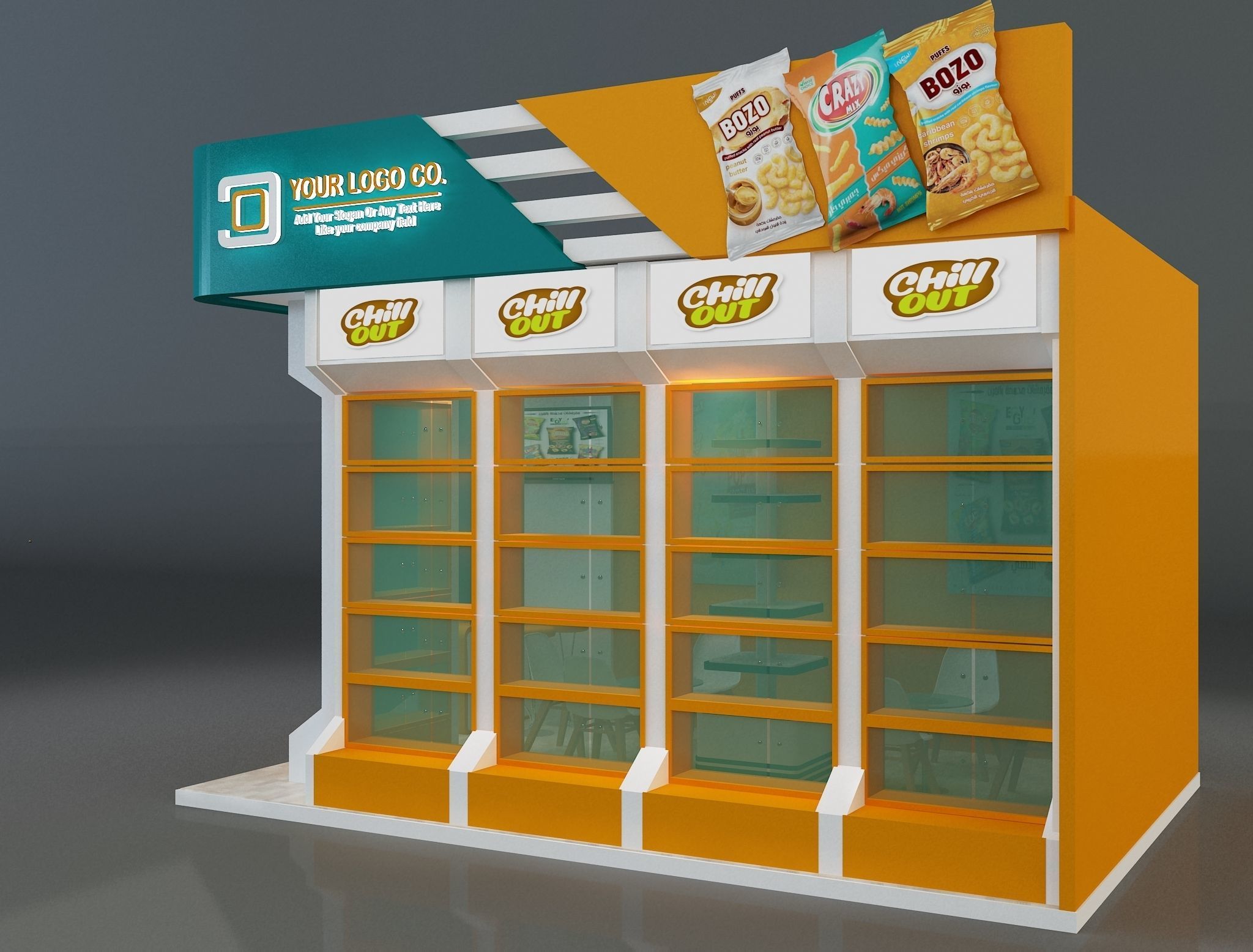 Booth Exhibition Stand a622c 3D model_6