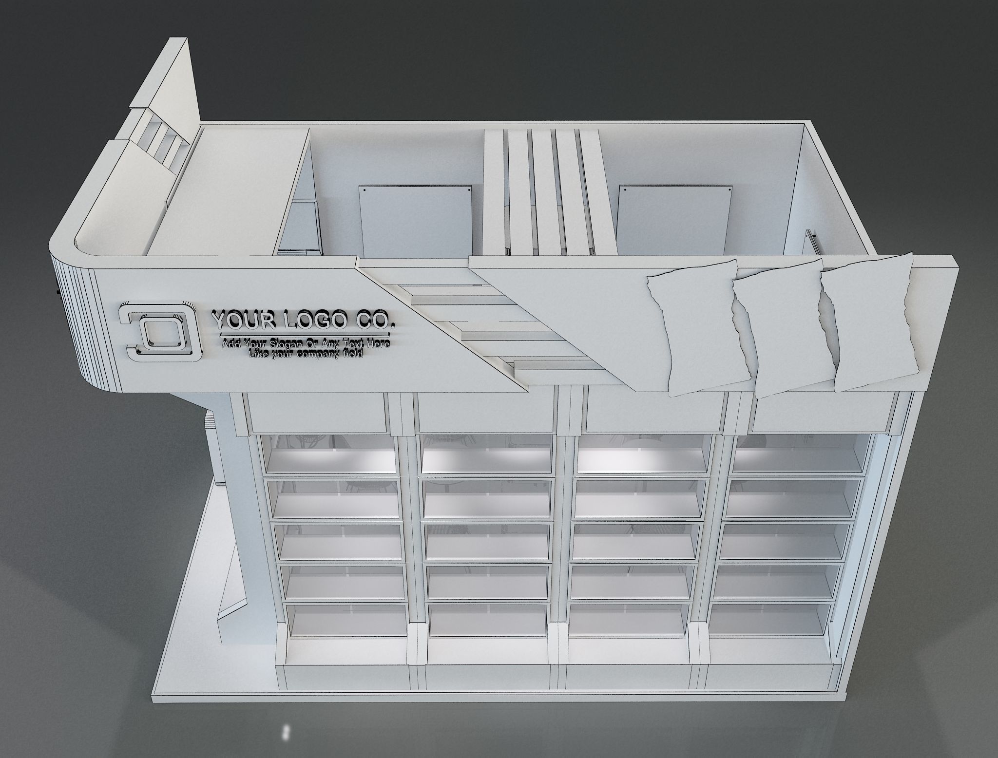 Booth Exhibition Stand a622c 3D model_9