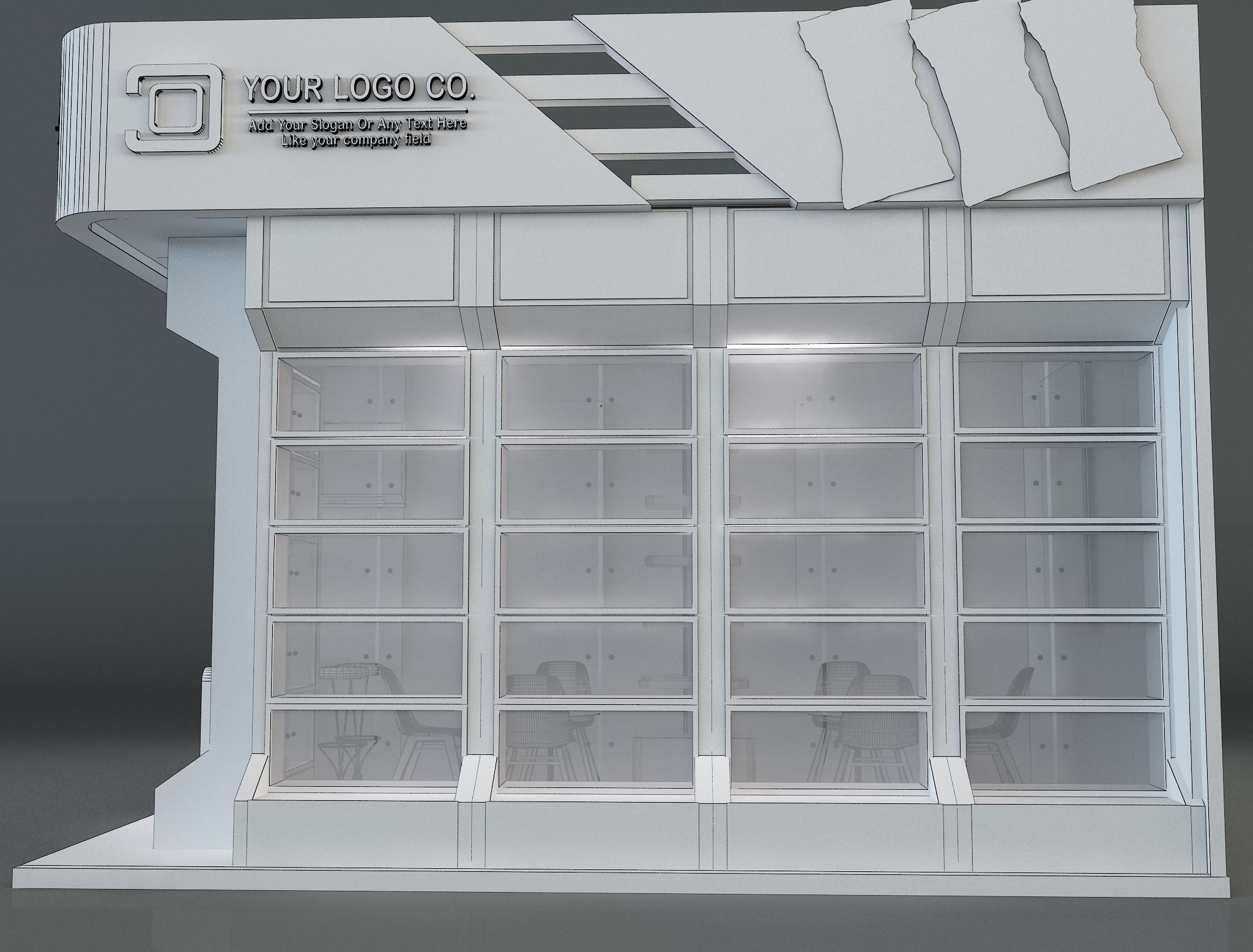 Booth Exhibition Stand a622c 3D model_11