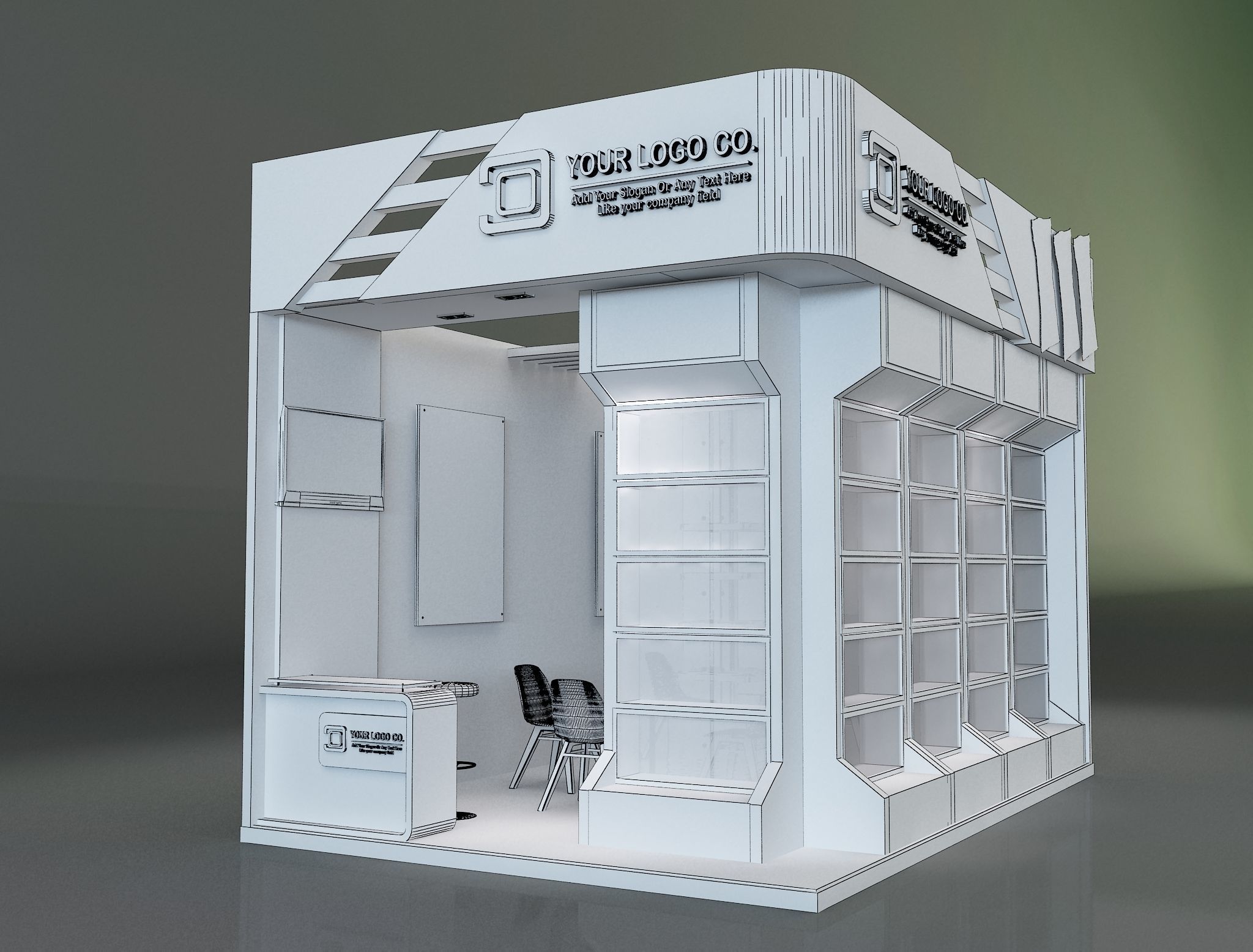 Booth Exhibition Stand a622c 3D model_1