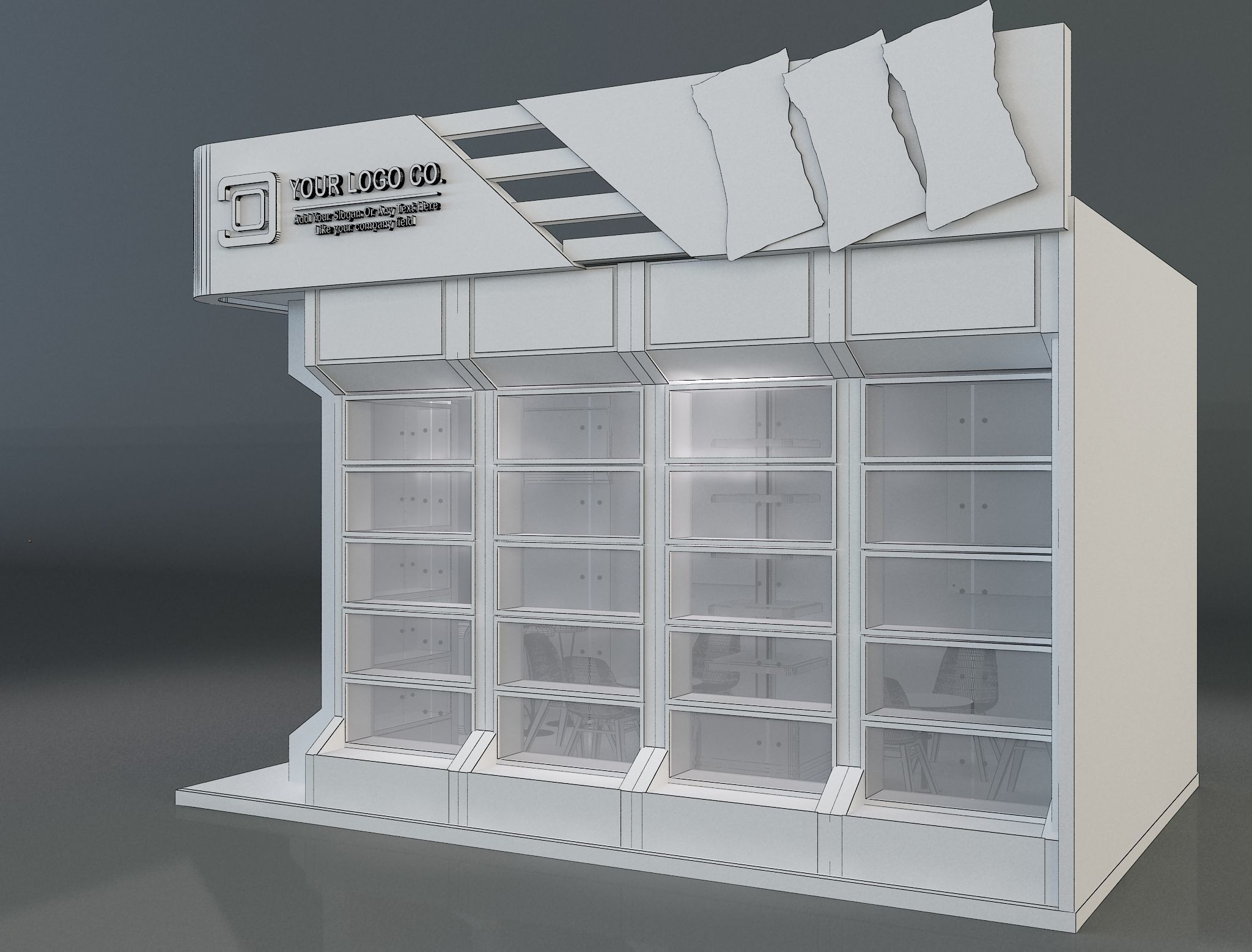 Booth Exhibition Stand a622c 3D model_7