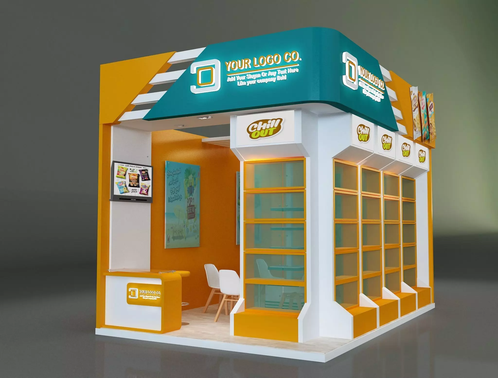 Booth Exhibition Stand a622c 3D model_0