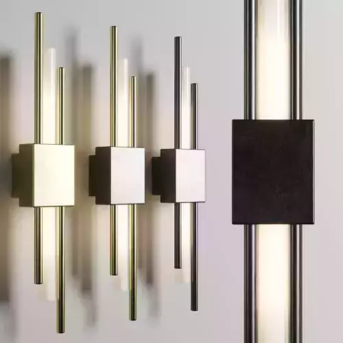 Modern Minimalist Cylindrical 1-Light LED Wall Sconce Lamp Low-poly 3D model
