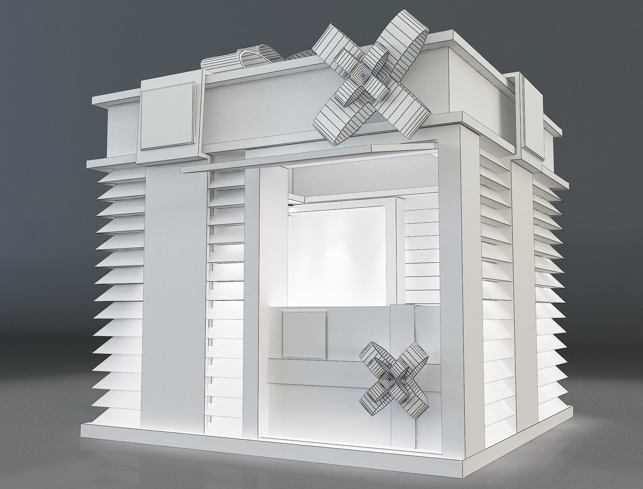 Booth Exhibition Stand a663a 3D model_7