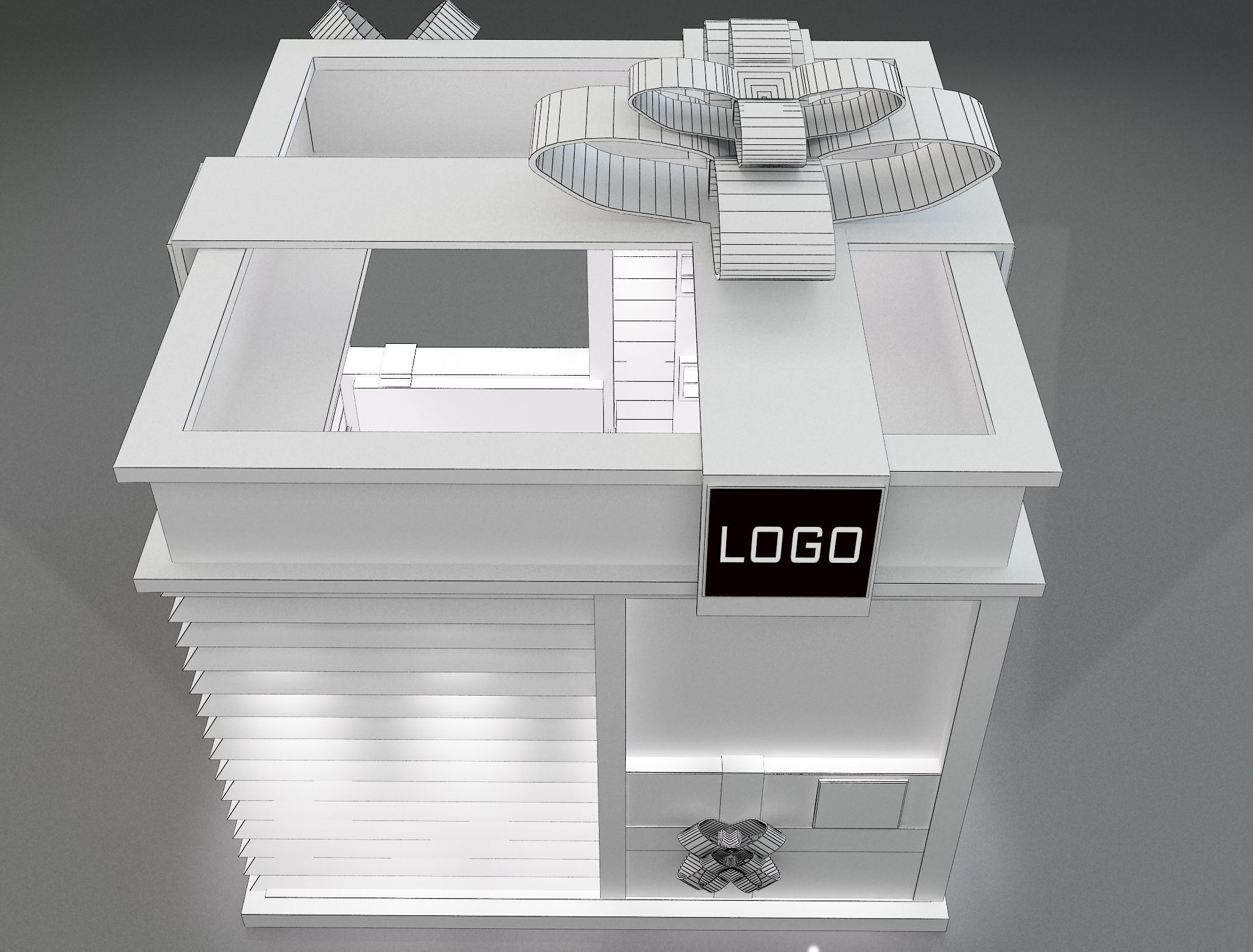 Booth Exhibition Stand a663a 3D model_9