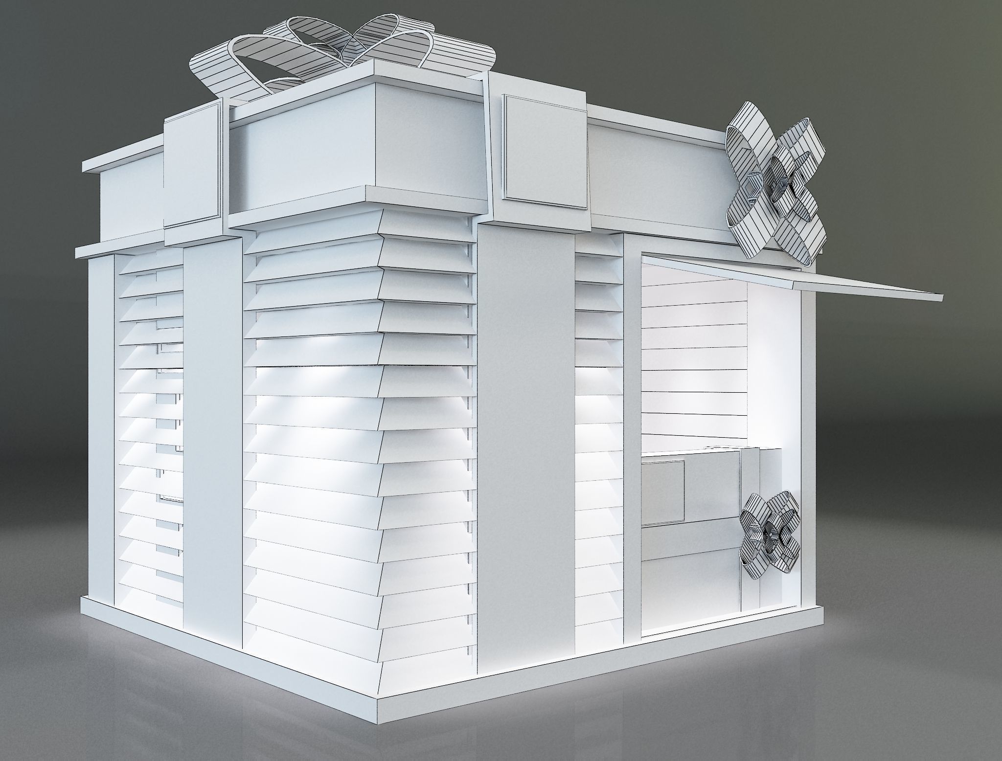 Booth Exhibition Stand a663a 3D model_5