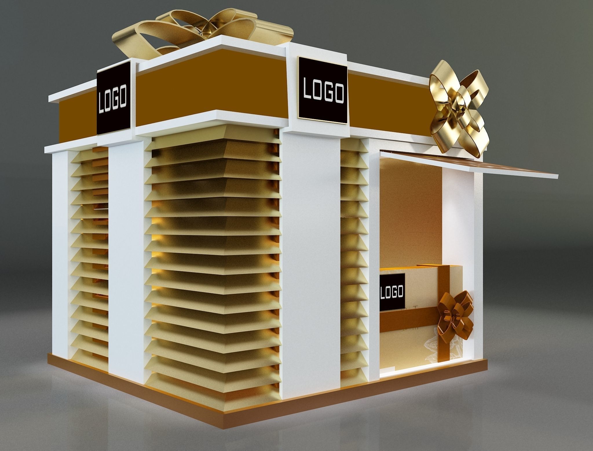 Booth Exhibition Stand a663a 3D model_4