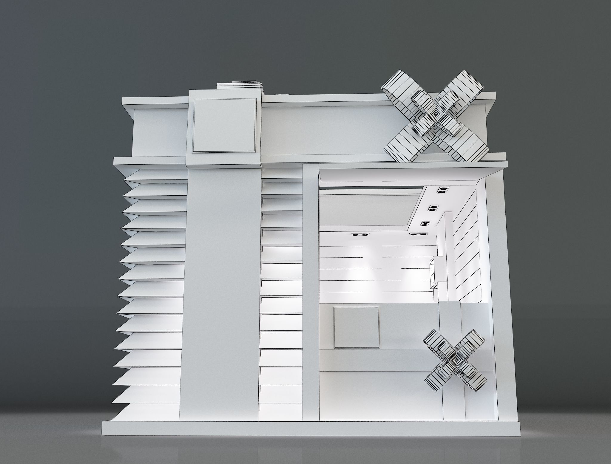 Booth Exhibition Stand a663a 3D model_3