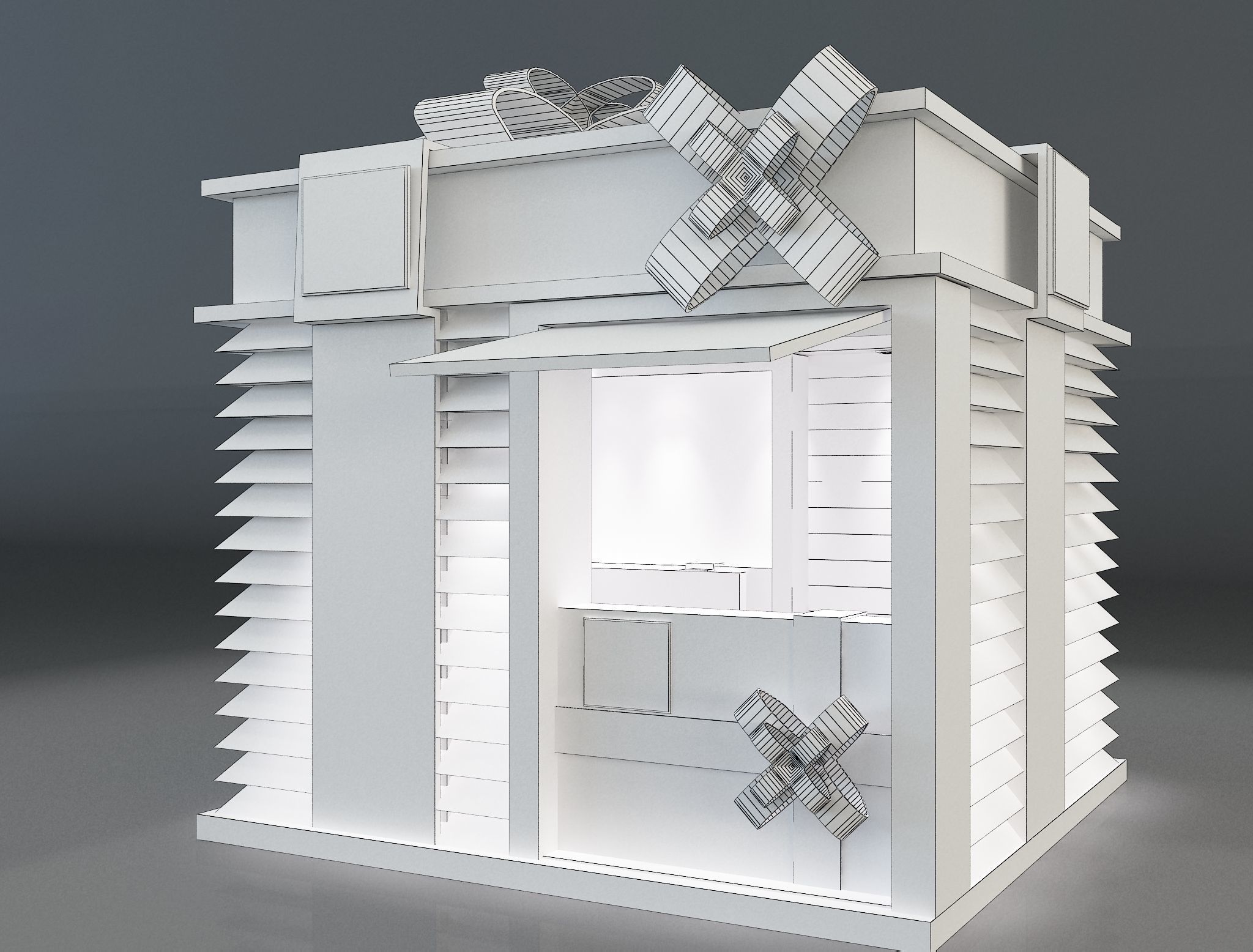 Booth Exhibition Stand a663a 3D model_1