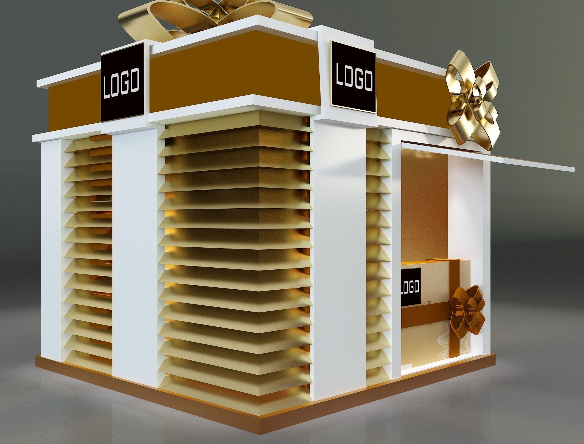 Booth Exhibition Stand a663a 3D model_16