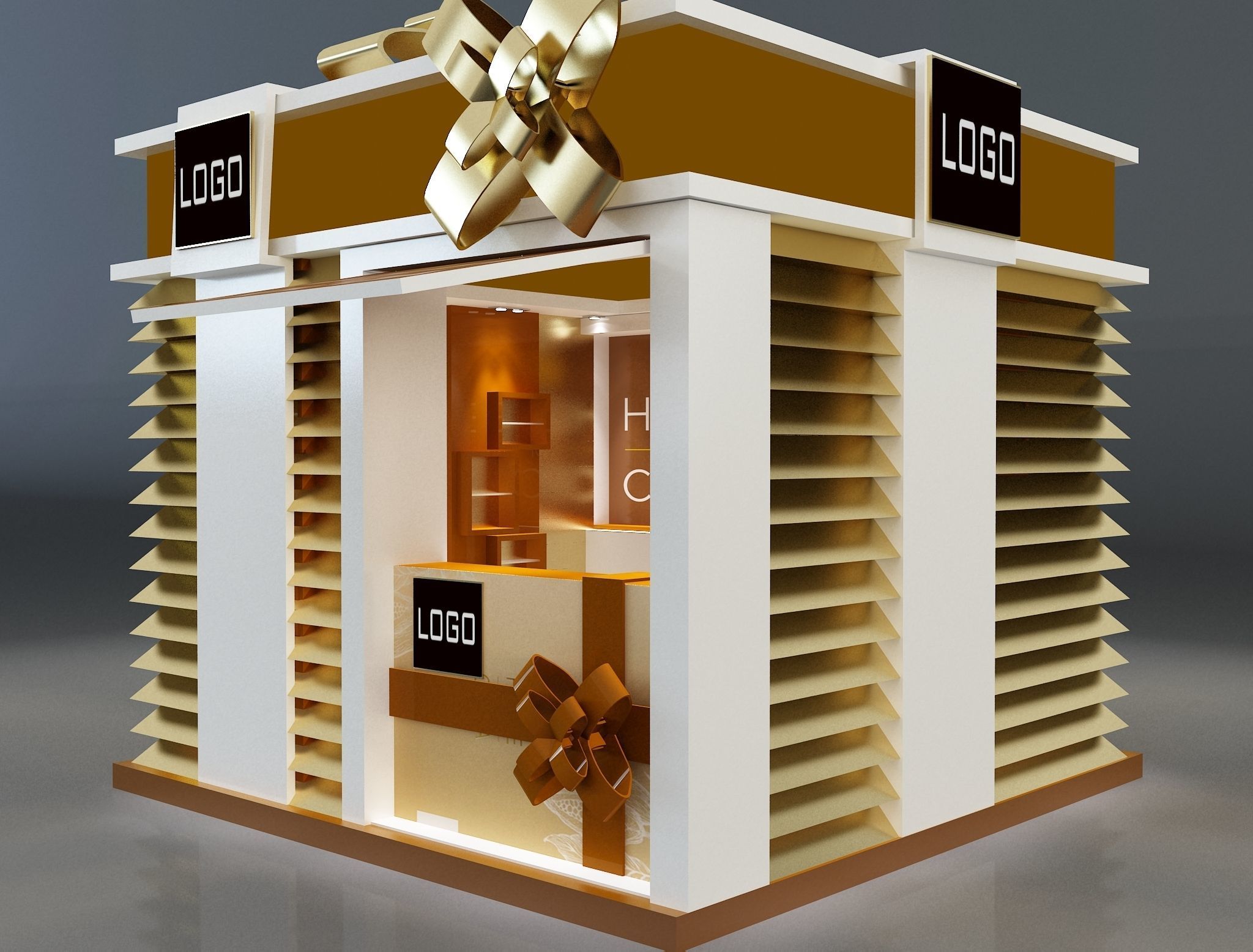 Booth Exhibition Stand a663a 3D model_10