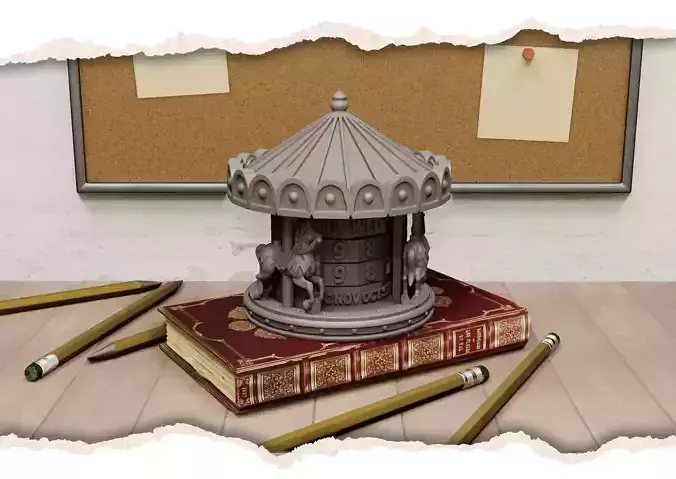 Carousel calendar 3D print model