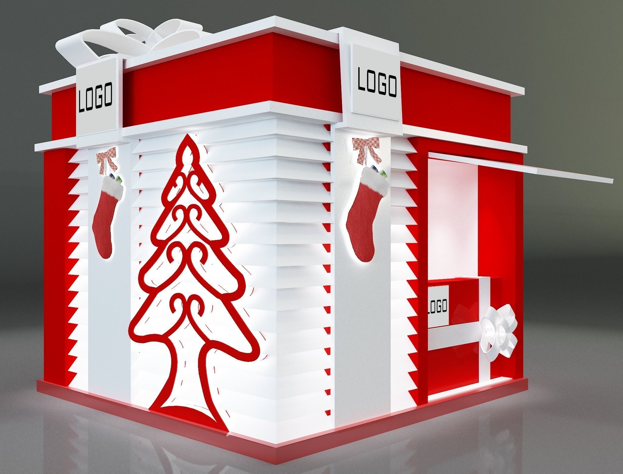 Booth Exhibition Stand a663b 3D model_16