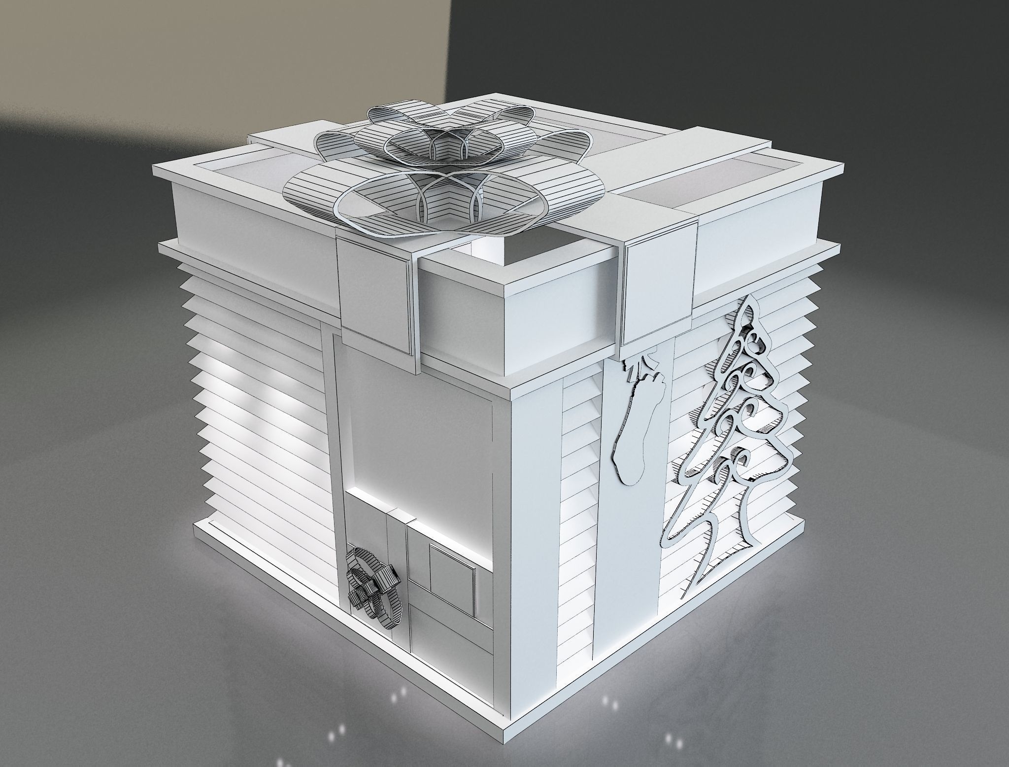 Booth Exhibition Stand a663b 3D model_3