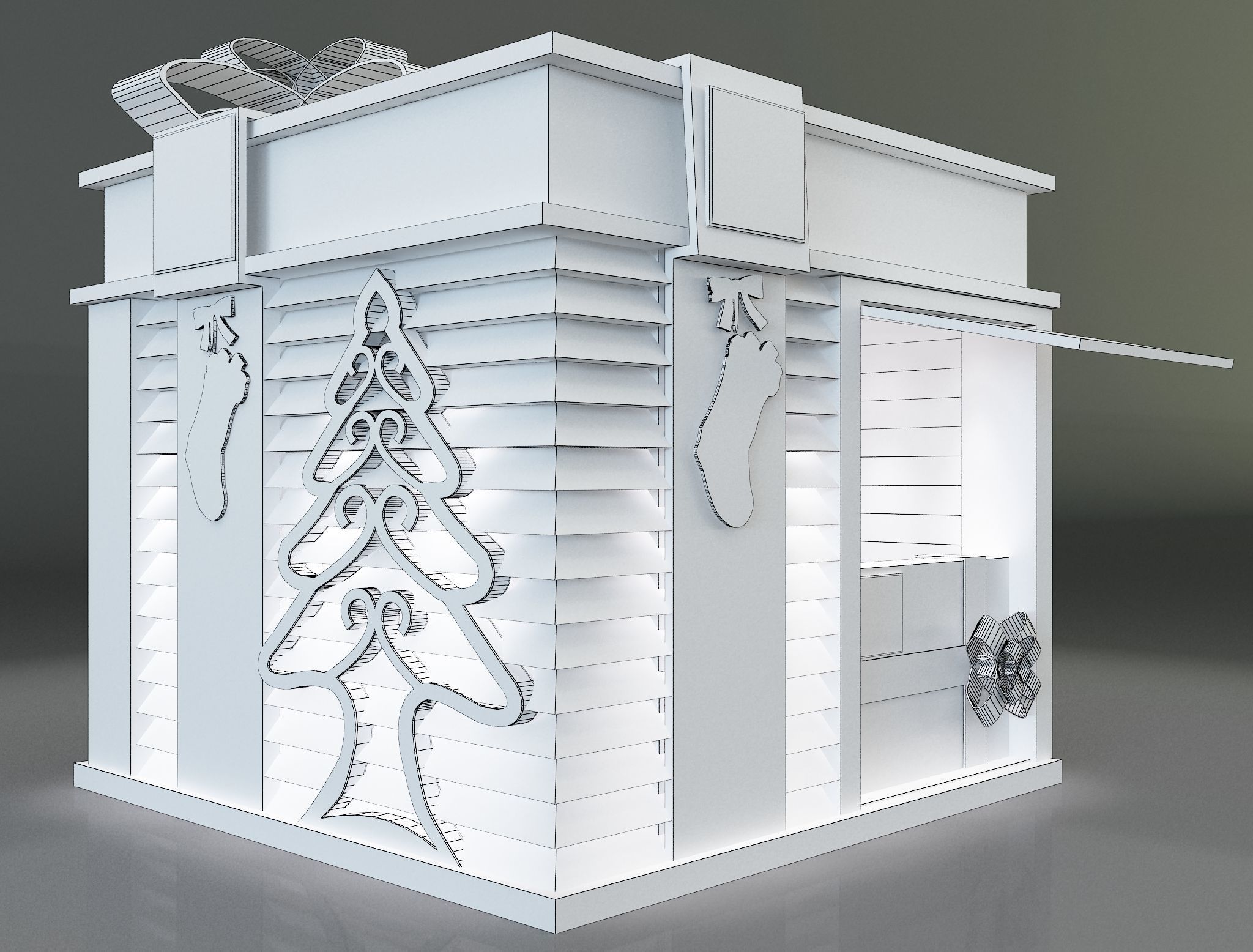 Booth Exhibition Stand a663b 3D model_17