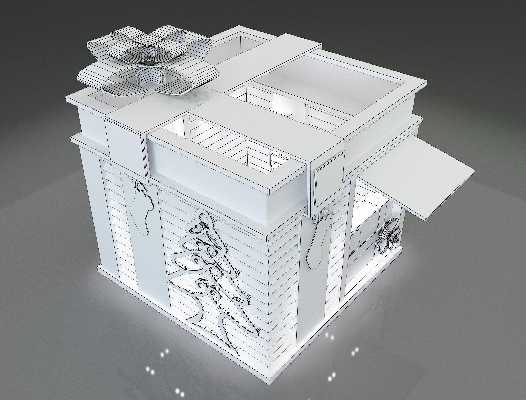 Booth Exhibition Stand a663b 3D model_9