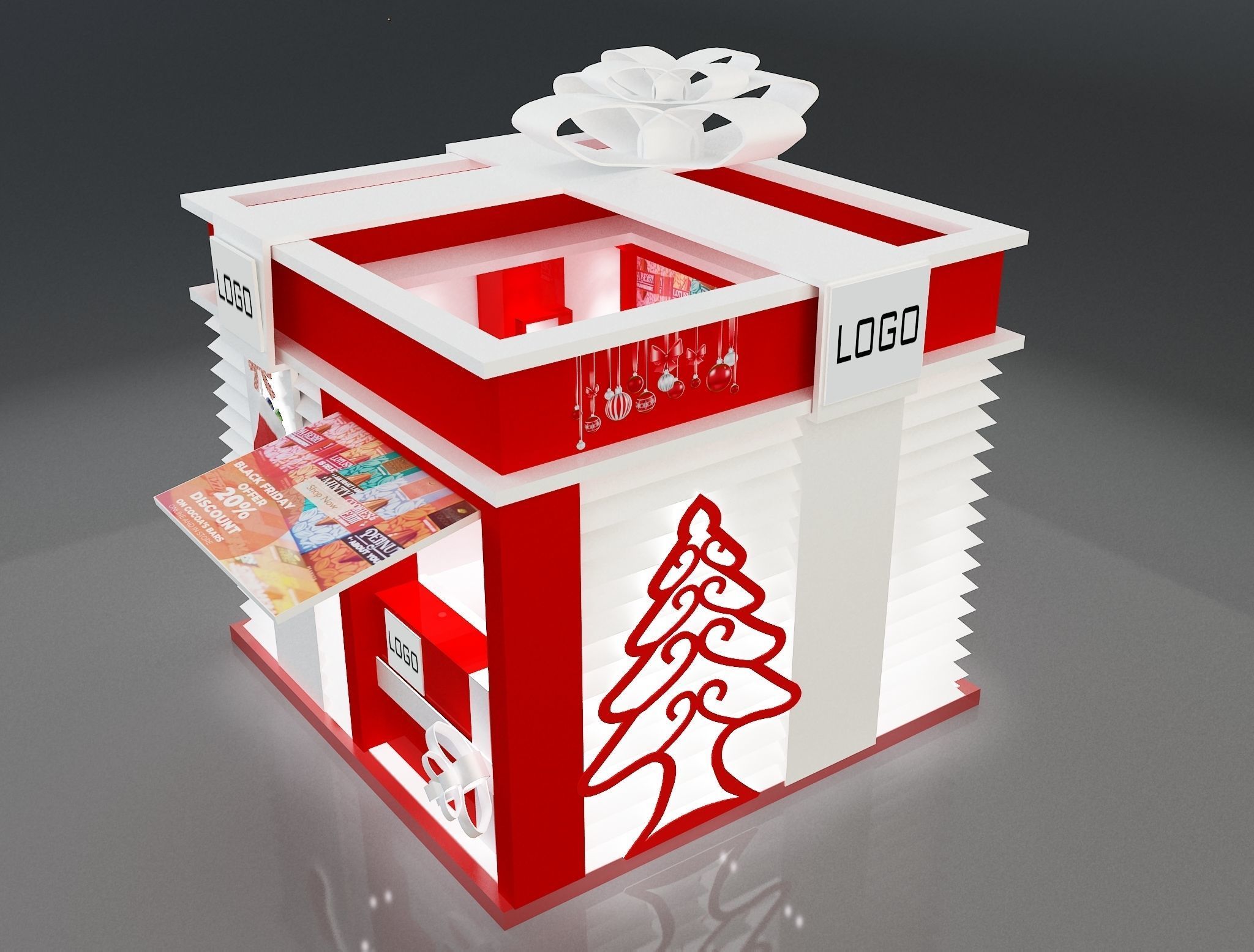 Booth Exhibition Stand a663b 3D model_4